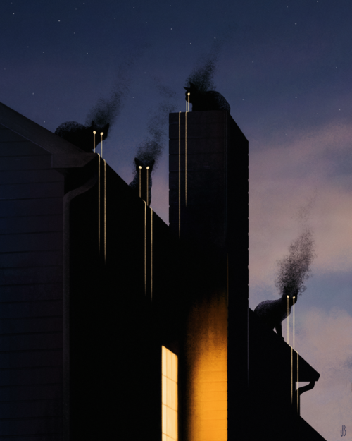 Los Gatos de Ulthar en los techos